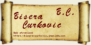 Bisera Ćurković vizit kartica